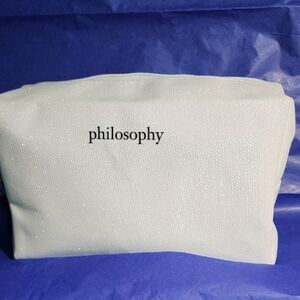 Philosophy White Cosmetic Bag